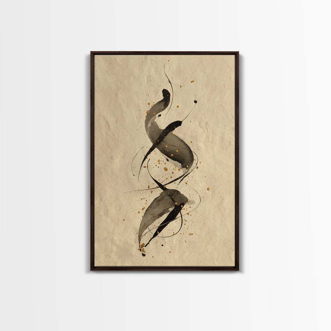 Romantic Handwritten Marks Without Readable Words Canvas Print, Calligraphy Art, Art Print, Living Room Decor, Fine Art, Script, CAL-2x3-23