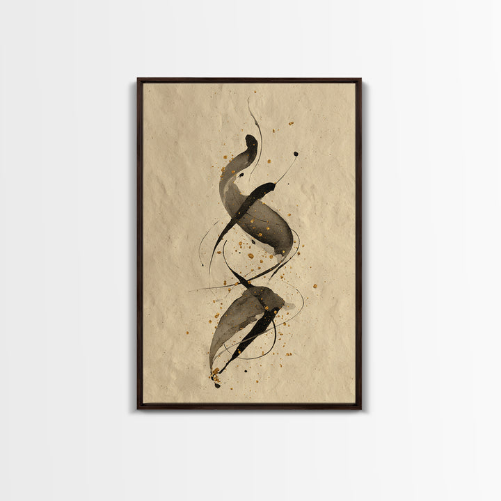 Romantic Handwritten Marks Without Readable Words Canvas Print, Calligraphy Art, Art Print, Living Room Decor, Fine Art, Script, CAL-2x3-23