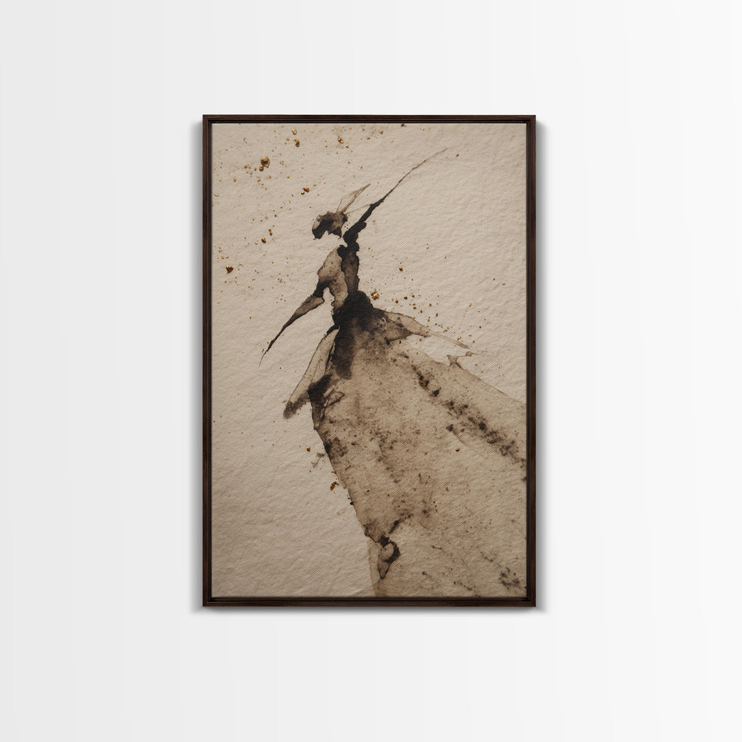 Large Sweeping Black Ink Gesture Like a Framed Canvas Print, Calligraphy Art, Printable, Living Room Decor, Fine Art, Script, CAL-2x3-33