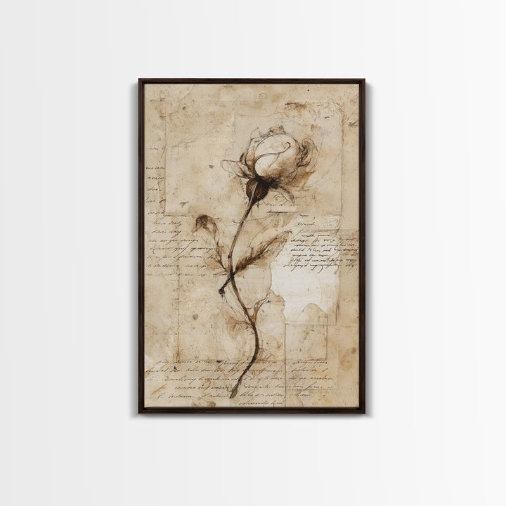 Single Elegant Flourish Shaped Like a Flower Canvas Print, Calligraphy Art, Printable Wall Art, Living Room Decor, Script, CAL-2x3-61