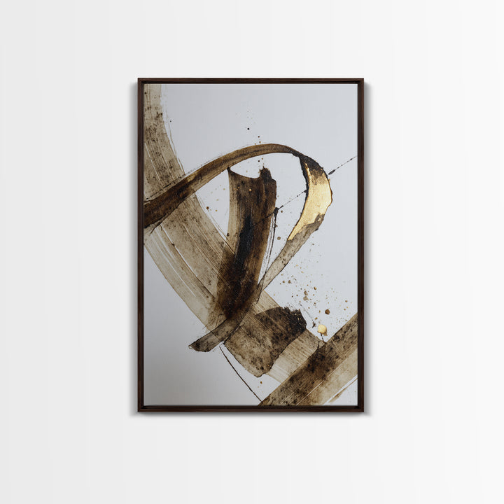 Expressive Musical Rhythm Painted as Ink Strokes Canvas Print, Calligraphy Art, Watercolor Art, Living Room Decor, Script, CAL-2x3-8