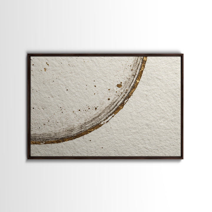 Japanese Brush Mark Circle Canvas Print, Calligraphy Art, Living Room Wall Art, Living Room Decor, Script, Spiritual Wall Art, CAL-3x2-32