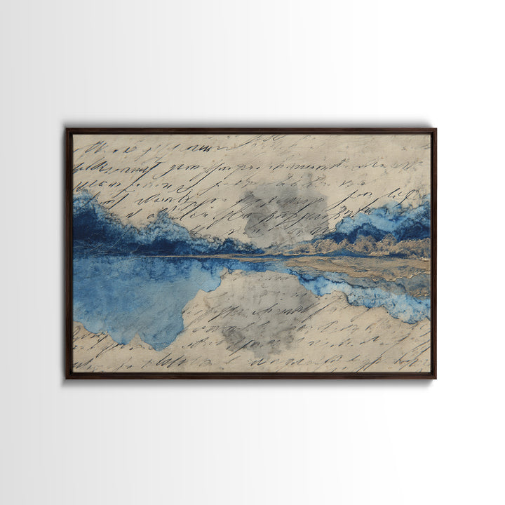 Modern Calligraphy Wave Canvas Print, Calligraphy Art, Calligraphy, Living Room Decor, Fine Art, Script, Digital Download Art, CAL-3x2-38