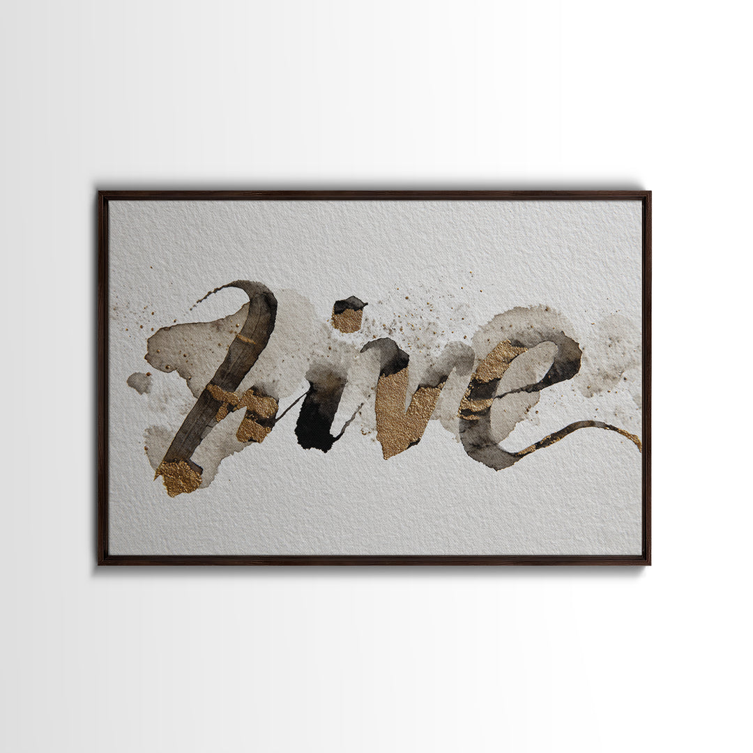 Expressive Musical Rhythm Painted as Ink Strokes Canvas Print, Calligraphy Art, Japanese Art, Living Room Decor, Script, CAL-3x2-52