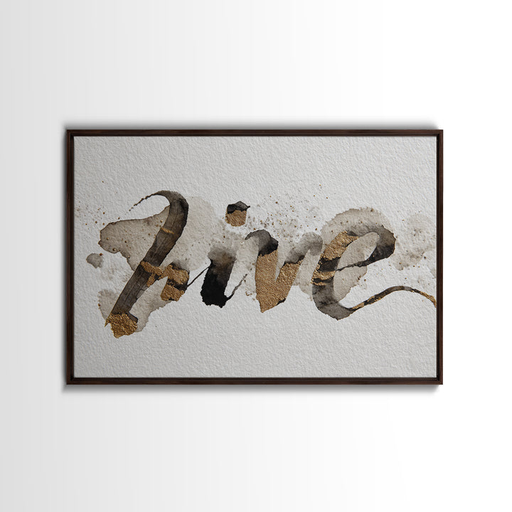 Expressive Musical Rhythm Painted as Ink Strokes Canvas Print, Calligraphy Art, Japanese Art, Living Room Decor, Script, CAL-3x2-52