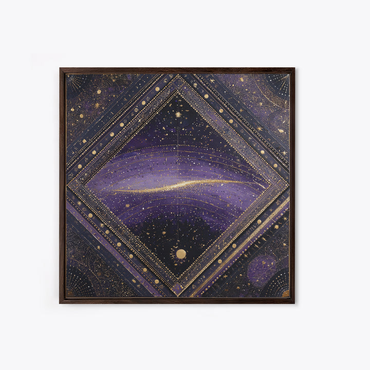 Dreamlike Comet Crossing a Violet Sky Canvas Print, Celestial Art, Whimsical Art, Living Room Decor, Fine Art, Celestial, CEL-1x1-60