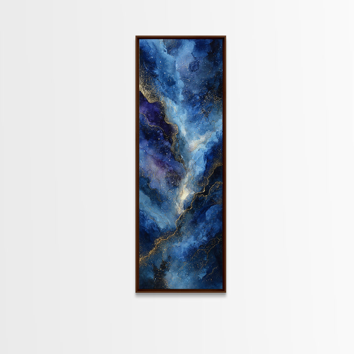 Galaxy Swirl with Jewel Tone Nebula Clouds Canvas Print, Celestial Art, Neutral Decor, Living Room Decor, Fine Art, Celestial, CEL-1x3-32