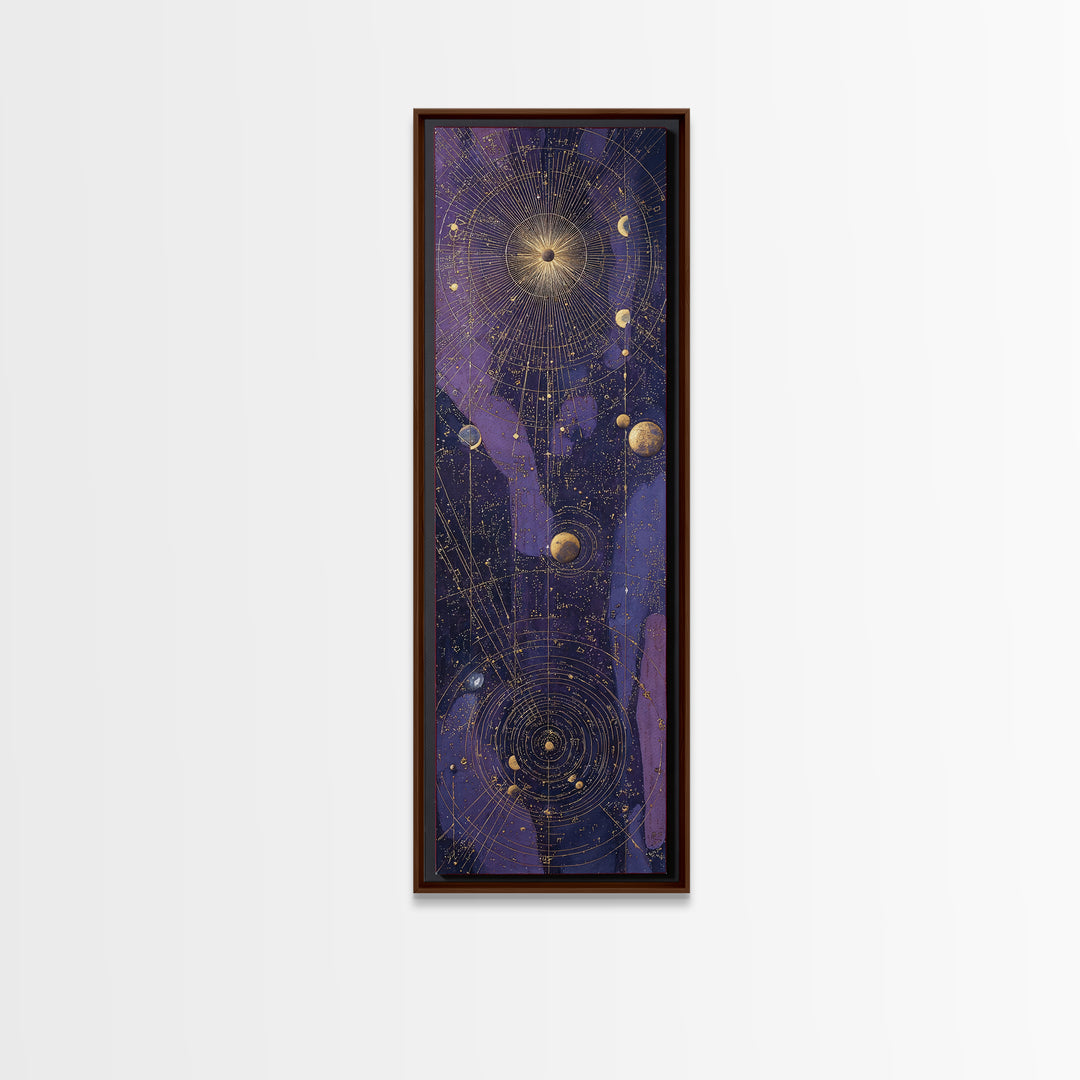 Twelve Small Moons Arranged as Elegant Pattern Canvas Print, Celestial Art, Living Room Decor, Abstract Art, Celestial, CEL-1x3-60