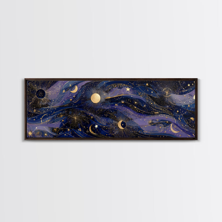 Twelve Small Moons Arranged as Elegant Pattern Canvas Print, Celestial Art, Downloadable Prints, Living Room Decor, Celestial, CEL-3x1-16