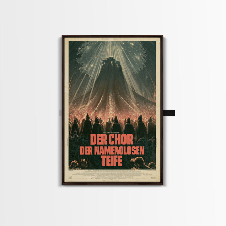 The Choir Of The Nameless Deep, German Language Horror Movie Poster, 1960s Horror Art, Lovecraftian Horror Poster, Framed Canvas Print