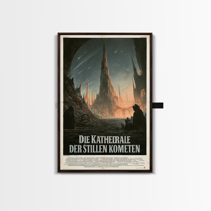 The Cathedral Of Silent Comets, German Language Horror Movie Poster, 1960s Horror Art, Retro Horror Movie Art, Canvas Print
