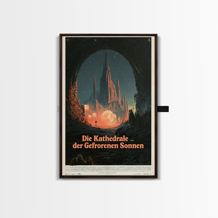The Cathedral Of Frozen Suns, German Language Horror Movie Poster, 1960s Horror Art, Cult Horror Poster, Framed Canvas Print