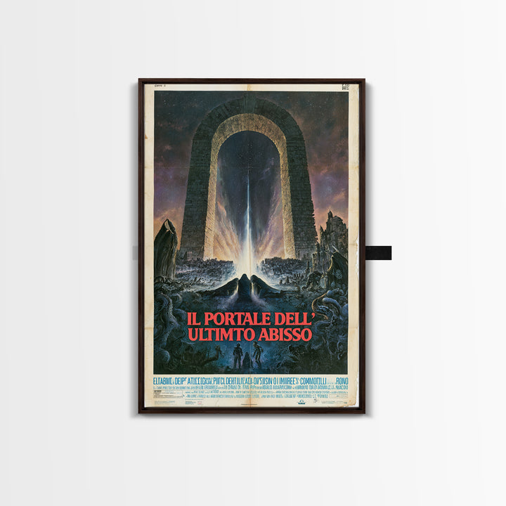The Gate Of The Last Abyss, Italian Language Horror Movie Poster, 1970s Horror Art, Cult Horror Poster, Framed Canvas Print, Horror Wall Art