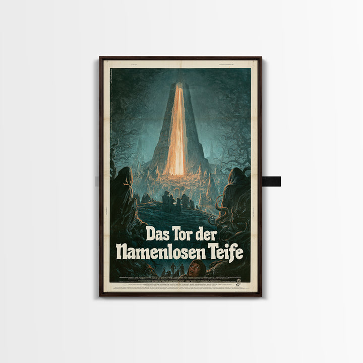 The Gate Of The Nameless Deep, German Language Horror Movie Poster, 1960s Horror Art, Classic Monster Poster, Canvas Print, Horror Wall Art