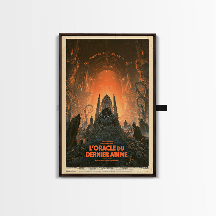 The Oracle Of The Last Abyss, French Language Horror Movie Poster, 1960s Horror Art, Cosmic Horror Movie Art, Canvas Print, Macabre Wall Art