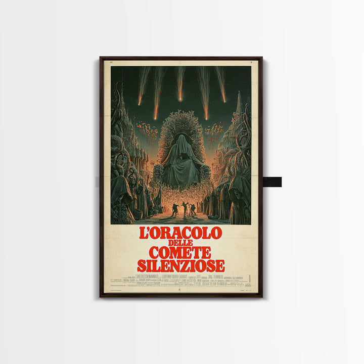 The Oracle Of Silent Comets, Italian Language Horror Movie Poster, 1970s Horror Art, Eldritch Cinema Wall Art, Framed Canvas Print