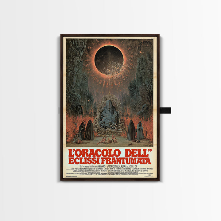 The Oracle Of The Shattered Eclipse, Italian Language Horror Movie Poster, 1970s Horror Art, Cult Horror Poster, Framed Canvas Print