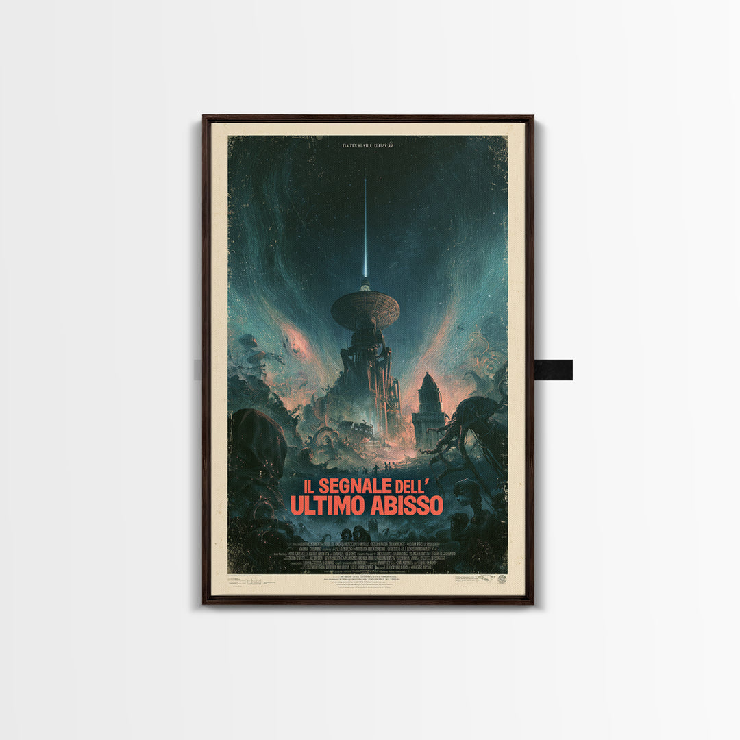 The Signal Of The Last Abyss, Italian Language Horror Movie Poster, 1970s Horror Art, Gothic Cinema Wall Art, Framed Canvas Print