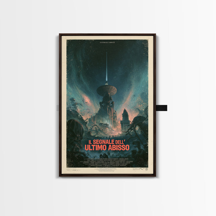 The Signal Of The Last Abyss, Italian Language Horror Movie Poster, 1970s Horror Art, Gothic Cinema Wall Art, Framed Canvas Print