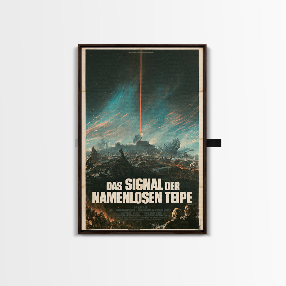 The Signal Of The Nameless Deep, German Language Horror Movie Poster, 1960s Horror Art, Retro Horror Movie Art, Canvas Print
