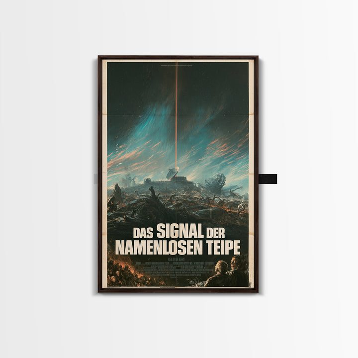 The Signal Of The Nameless Deep, German Language Horror Movie Poster, 1960s Horror Art, Retro Horror Movie Art, Canvas Print