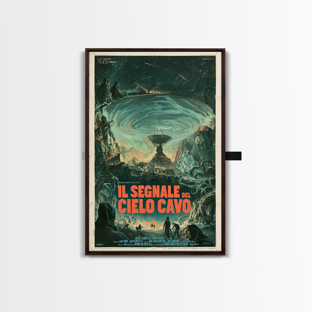The Signal Of The Hollow Sky, Italian Language Horror Movie Poster, 1970s Horror Art, Classic Monster Poster, Canvas Print, Halloween Decor