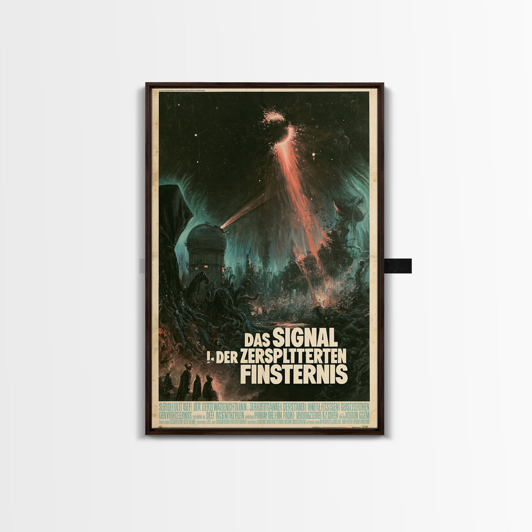 The Signal Of The Shattered Eclipse, German Language Horror Movie Poster, 1960s Horror Art, Retro Horror Movie Art, Canvas Print