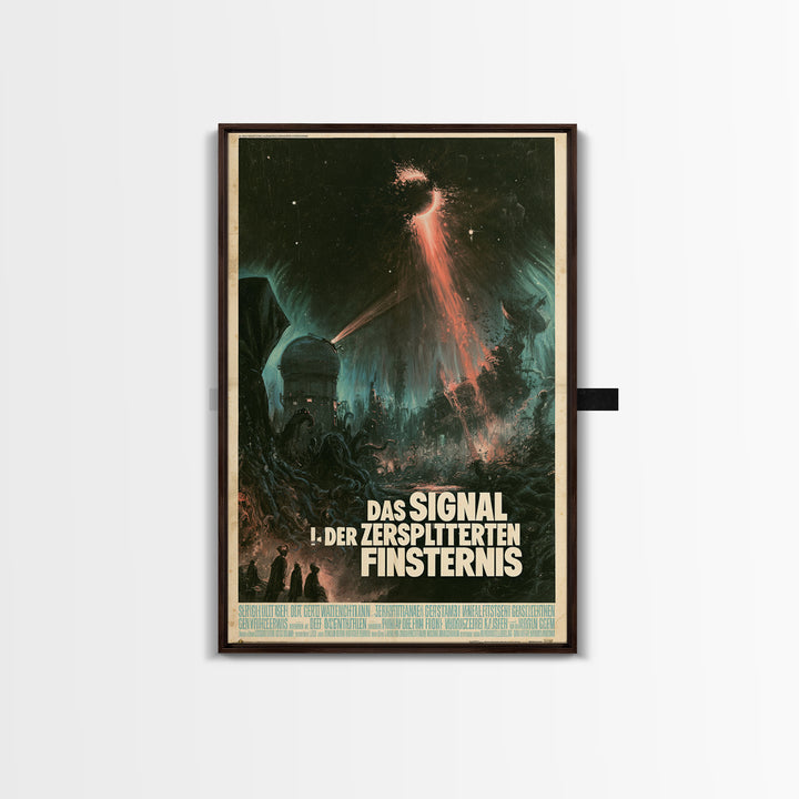 The Signal Of The Shattered Eclipse, German Language Horror Movie Poster, 1960s Horror Art, Retro Horror Movie Art, Canvas Print