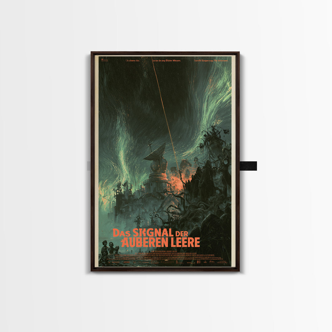 The Signal Of The Outer Void, German Language Horror Movie Poster, 1960s Horror Art, Lovecraftian Horror Poster, Framed Canvas Print