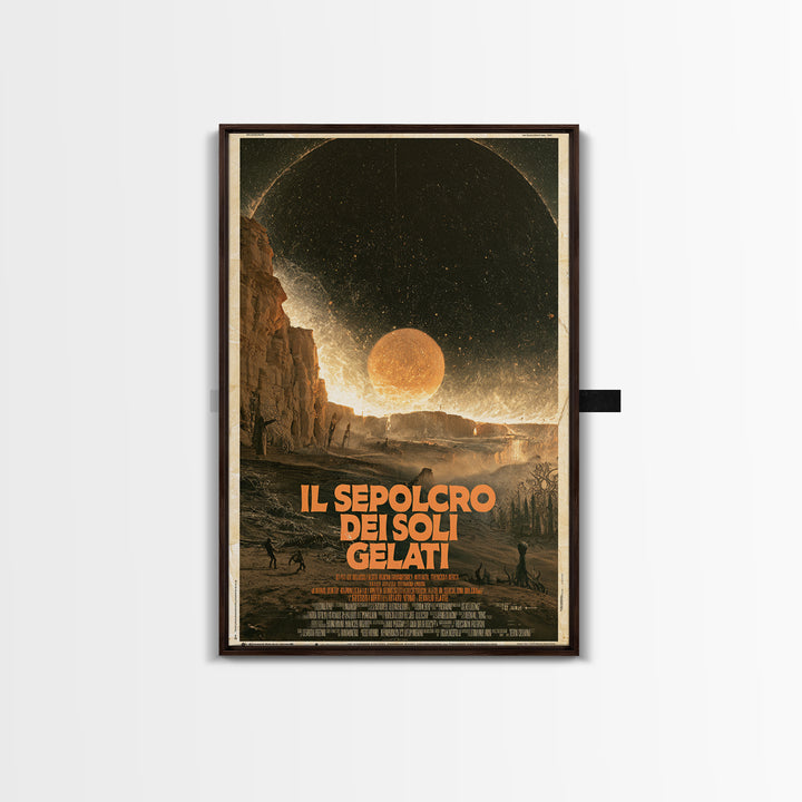 The Tomb Of Frozen Suns, Italian Language Horror Movie Poster, 1970s Horror Art, Gothic Cinema Wall Art, Framed Canvas Print