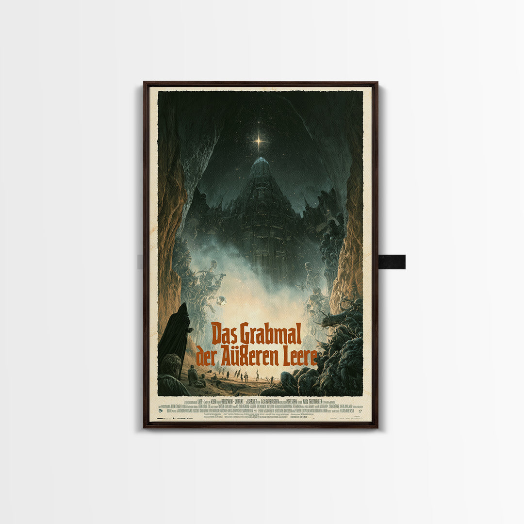 The Tomb Of The Outer Void, German Language Horror Movie Poster, 1960s Horror Art, Eldritch Cinema Wall Art, Framed Canvas Print