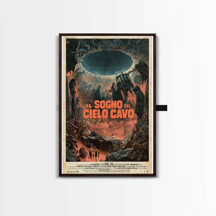 The Dream Of The Hollow Sky, Italian Language Horror Movie Poster, 1970s Horror Art, Cosmic Horror Movie Art, Canvas Print, Macabre Wall Art