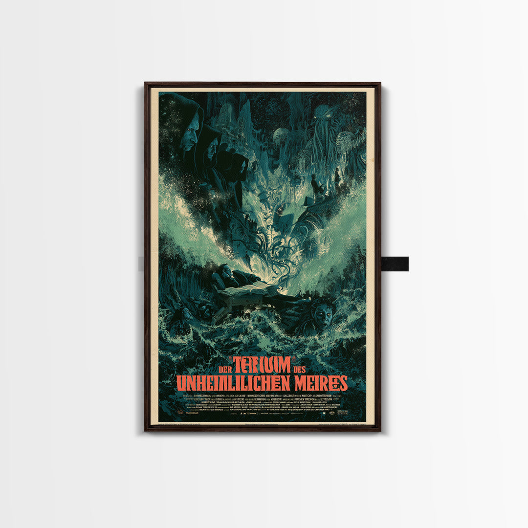 The Dream Of The Eldritch Sea, German Language Horror Movie Poster, 1960s Horror Art, Cosmic Horror Movie Art, Canvas Print