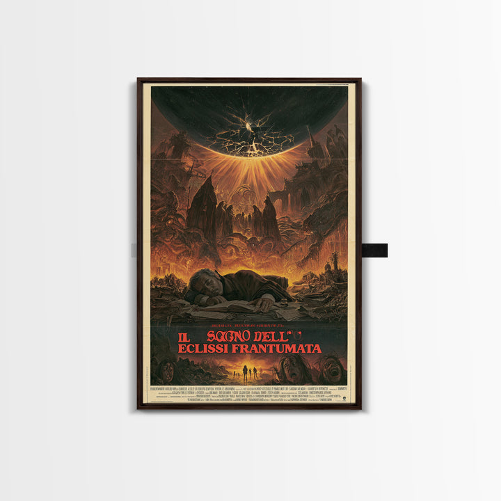 The Dream Of The Shattered Eclipse, Italian Language Horror Movie Poster, 1970s Horror Art, Cosmic Horror Movie Art, Canvas Print