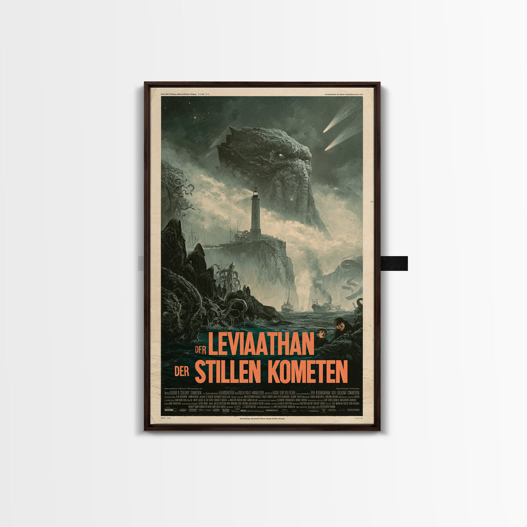 The Leviathan Of Silent Comets, German Language Horror Movie Poster, 1960s Horror Art, Retro Horror Movie Art, Canvas Print, Horror Wall Art