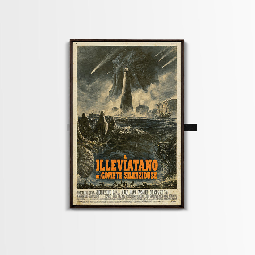 The Leviathan Of Silent Comets, Italian Language Horror Movie Poster, 1970s Horror Art, Cosmic Horror Movie Art, Canvas Print