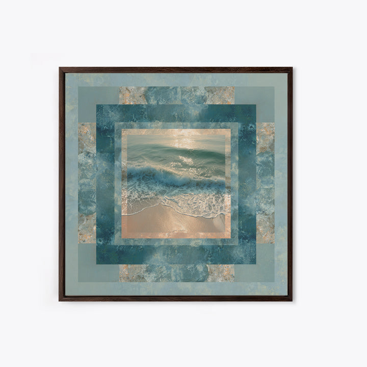 Storm Cloud over Deep Green Water Canvas Print, Coastal Art, Original Painting, Coastal Decor, Fine Art, Coastal, Beach Decor, COA-1x1-20