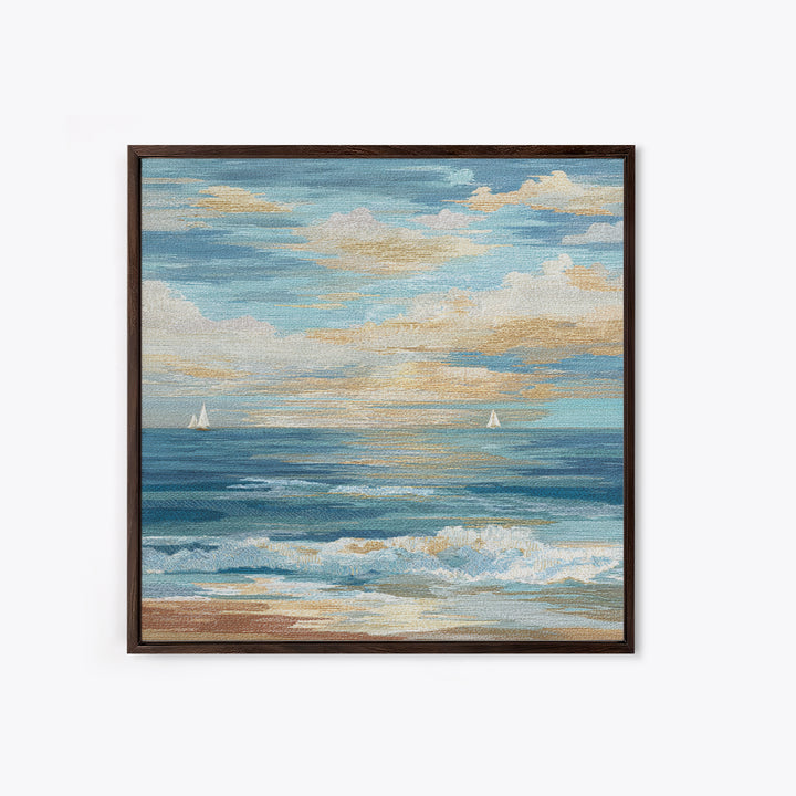 Soft Blue Ocean Horizon Canvas Print, Coastal Art, Modern Decor, Coastal Decor, Fine Art, Coastal, Home Decor, Wall Decor, COA-1x1-49