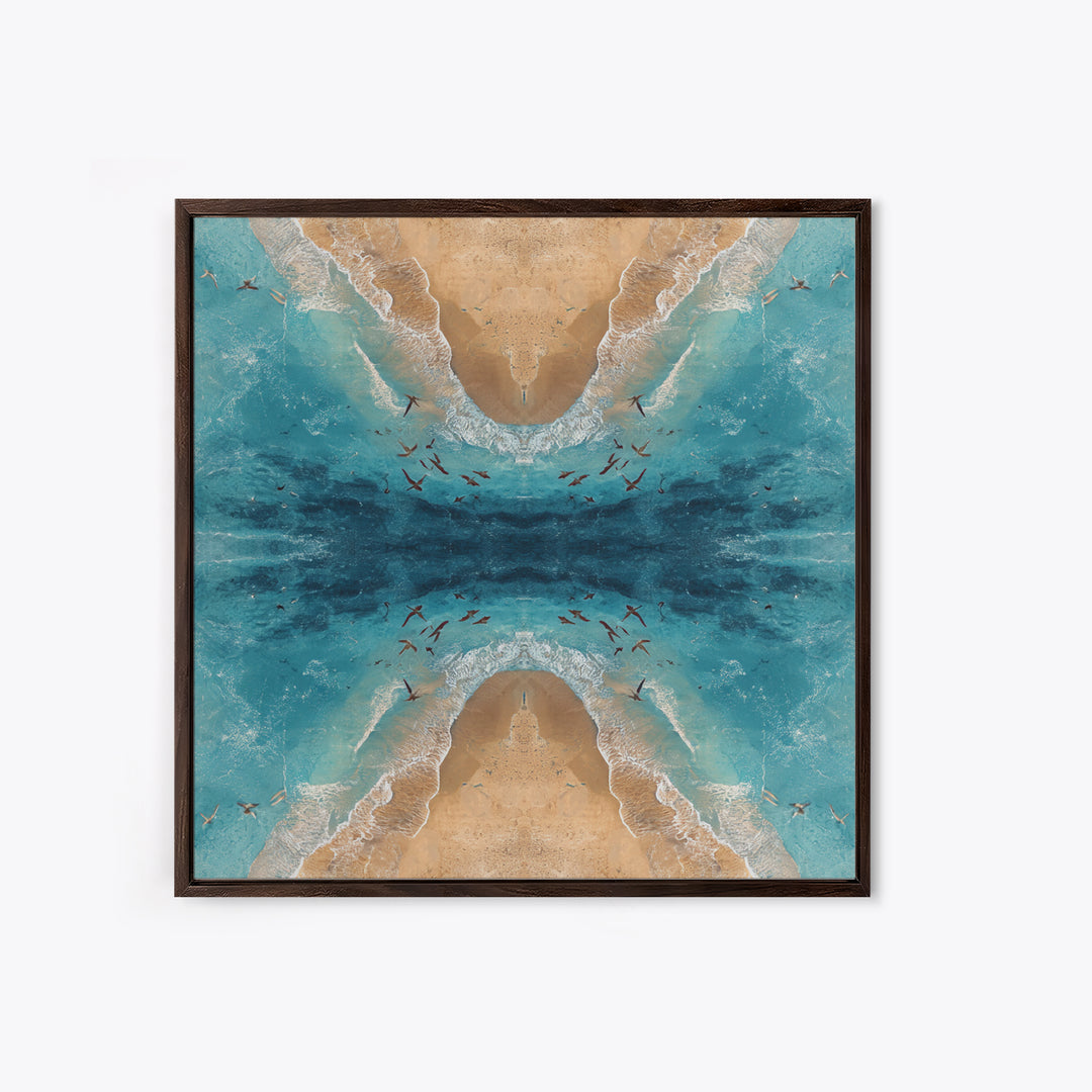 Aerial Sandbar with Turquoise Water Canvas Print, Coastal Art, Ocean Wall Art, Coastal Decor, Fine Art, Coastal, COA-1x1-5