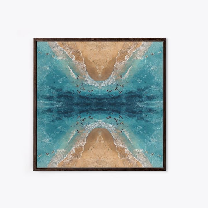 Aerial Sandbar with Turquoise Water Canvas Print, Coastal Art, Ocean Wall Art, Coastal Decor, Fine Art, Coastal, COA-1x1-5
