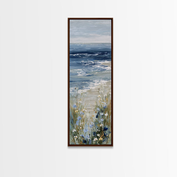 Coastal Botanical Bouquet Canvas Print, Coastal Art, Fine Art Print, Coastal Decor, Fine Art, Coastal, Wall Decor, Prints, COA-1x3-57