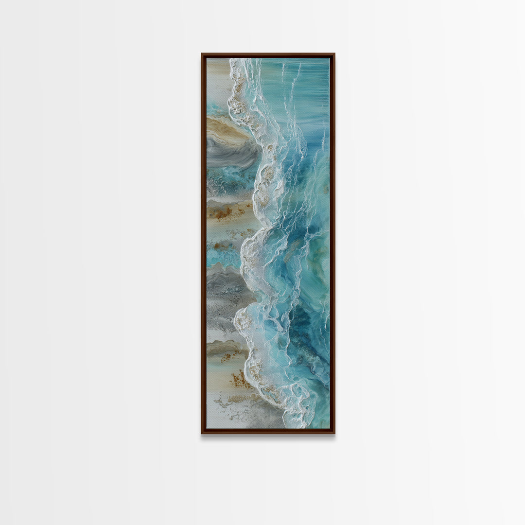 Oyster Shell Study Canvas Print, Coastal Art, Blue Wall Art, Coastal Decor, Oil Painting, Coastal, Gallery Decor, Neutral Decor, COA-1x3-63