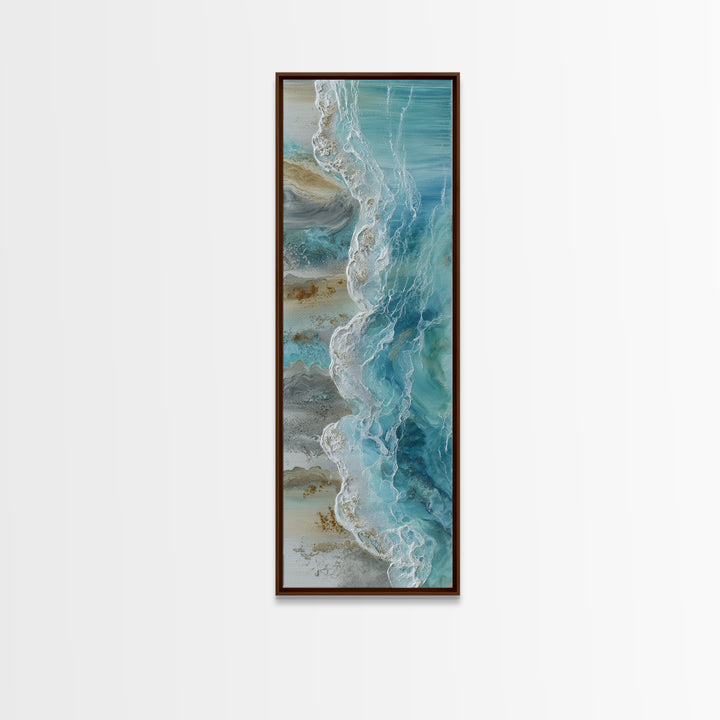 Oyster Shell Study Canvas Print, Coastal Art, Blue Wall Art, Coastal Decor, Oil Painting, Coastal, Gallery Decor, Neutral Decor, COA-1x3-63