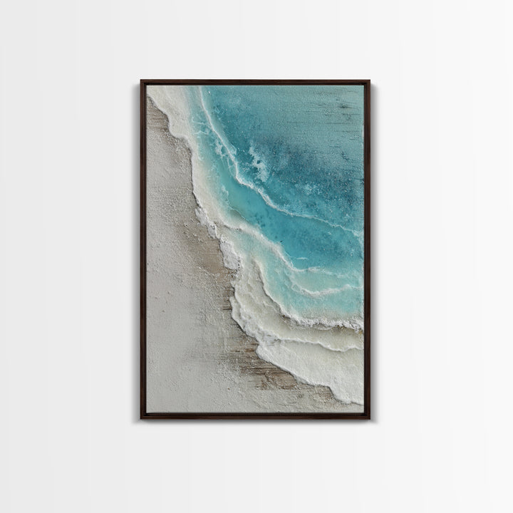 Aerial Sandbar with Turquoise Water Framed Canvas Print, Coastal Art, Prints, Coastal Decor, Coastal, Coastal Wall Art, COA-2x3-13