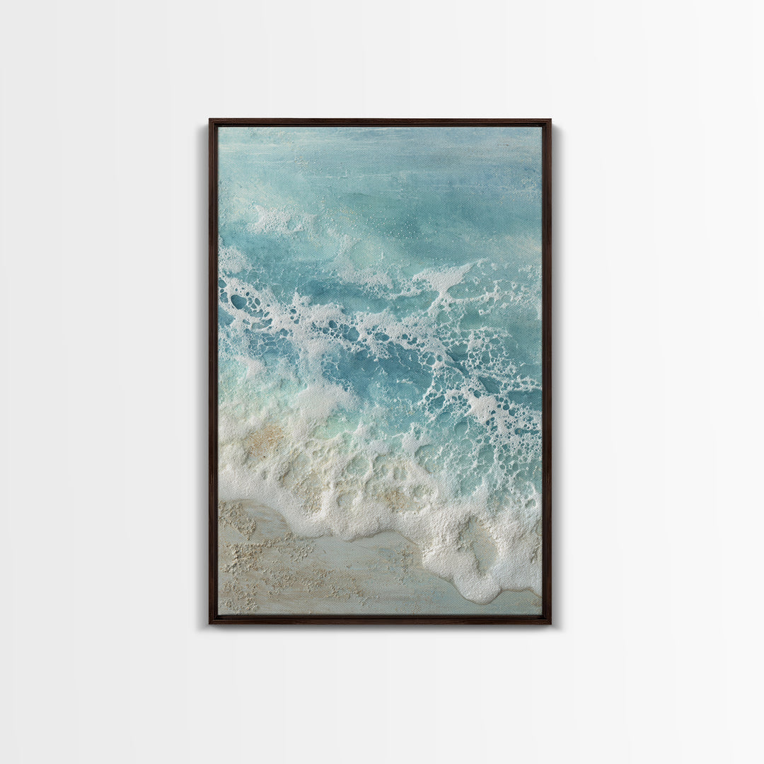 Abstract Seafoam Patterns Framed Canvas Print, Coastal Art, Boho Decor, Coastal Decor, Fine Art, Coastal, Printable Wall Art, COA-2x3-26