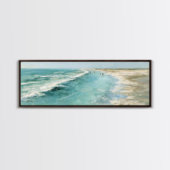 Aerial Sandbar with Turquoise Water Framed Canvas Print, Coastal Art, Coastal Prints, Coastal Decor, Fine Art, Coastal, COA-3x1-69