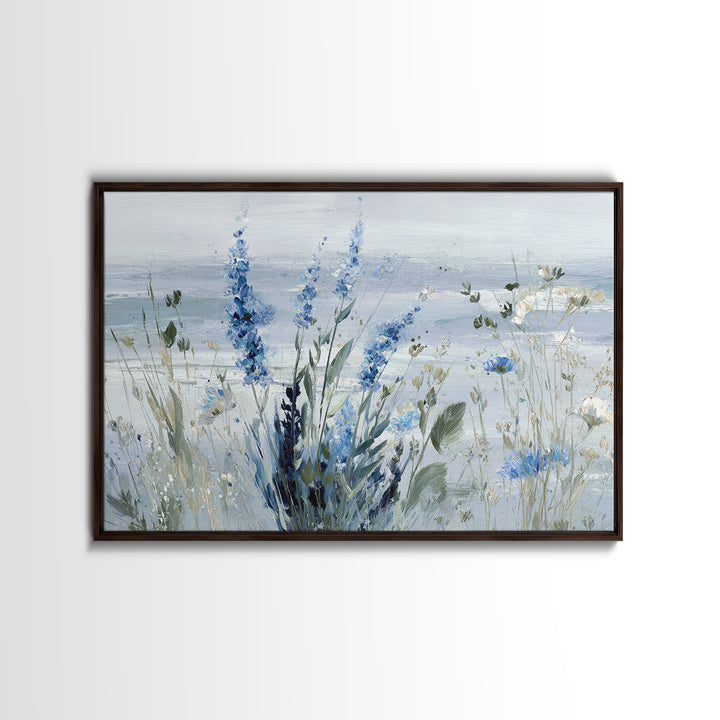 Coastal Botanical Bouquet Canvas Print, Coastal Art, Bird Art, Coastal Decor, Fine Art, Coastal, Living Room Art, Ocean Art, COA-3x2-1