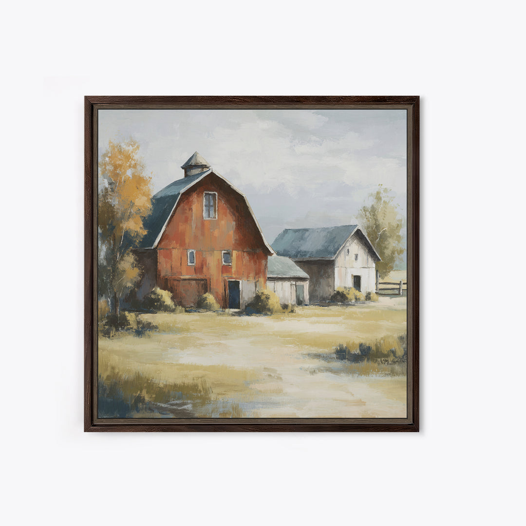 Apple Orchard with Warm Autumn Light Canvas Print, Country Art, French Country Decor, Farmhouse Decor, Oil Painting, Country, COU-1x1-54