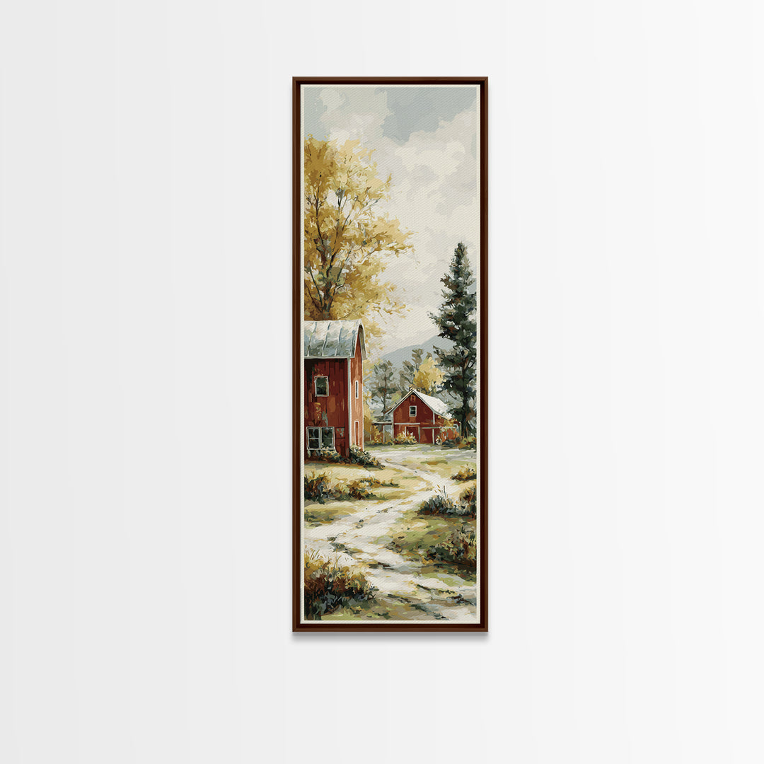 Apple Orchard with Warm Autumn Light Canvas Print, Country Art, Farmhouse Wall Art, Farmhouse Decor, Fine Art, Country, COU-1x3-42