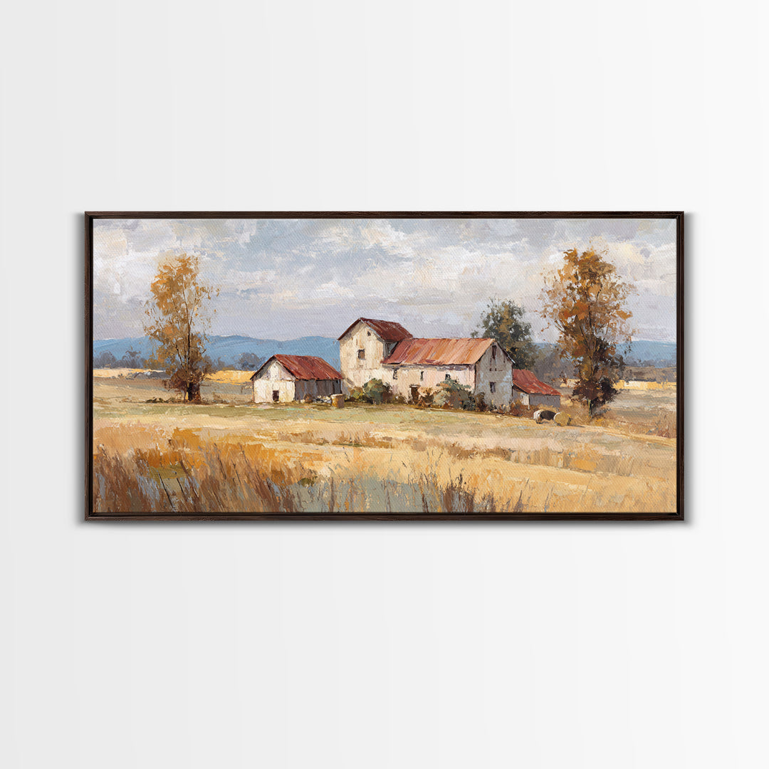 Apple Orchard with Warm Autumn Light Canvas Print, Country Art, Boho Decor, Farmhouse Decor, Abstract Art, Country, Art Prints, COU-2x1-2